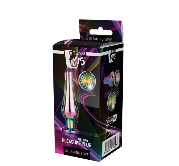 DT21821 Анальная пробка конической формы Dream Toys GLEAMING LOVE COLOURED PLEASURE PLUG M