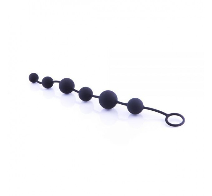 Анальные шарики Black Silicone Large