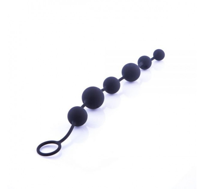 Анальные шарики Black Silicone Large