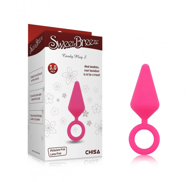 Анальная пробка со стопером Chisa Sweet Breeze розовая, S