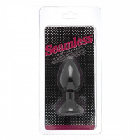 Анальна пробка Black Silicone Heart Purple