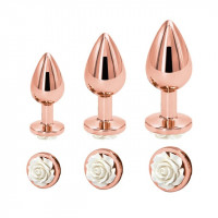 Анальная пробка NS Novelties REAR ASSETS ROSE MEDIUM WHITE