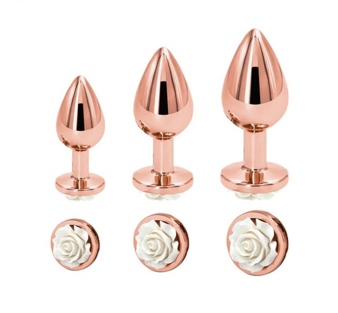 Анальная пробка NS Novelties REAR ASSETS ROSE MEDIUM WHITE