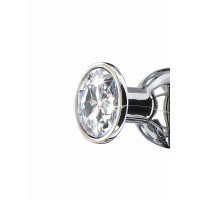 Анальна пробка із кристалом Toy Joy Diamond Bum Bijou сріблястий, Medium