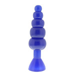 Анальная пробка с шариками синяя BENDABLE BUTT RATTLER BLUE