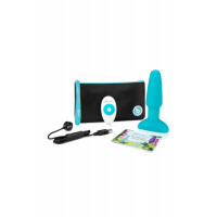 Анальная пробка с вибрацией и имитацией римминга b-Vibe Rimming Plug 2, голубая