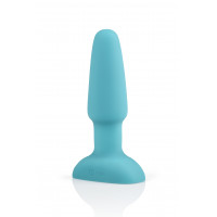 Анальная пробка с вибрацией и имитацией римминга b-Vibe Rimming Plug 2, голубая