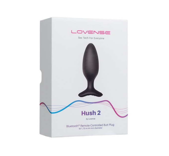 Анальная смарт пробка с вибрацией Lovense Hush 2 размер М