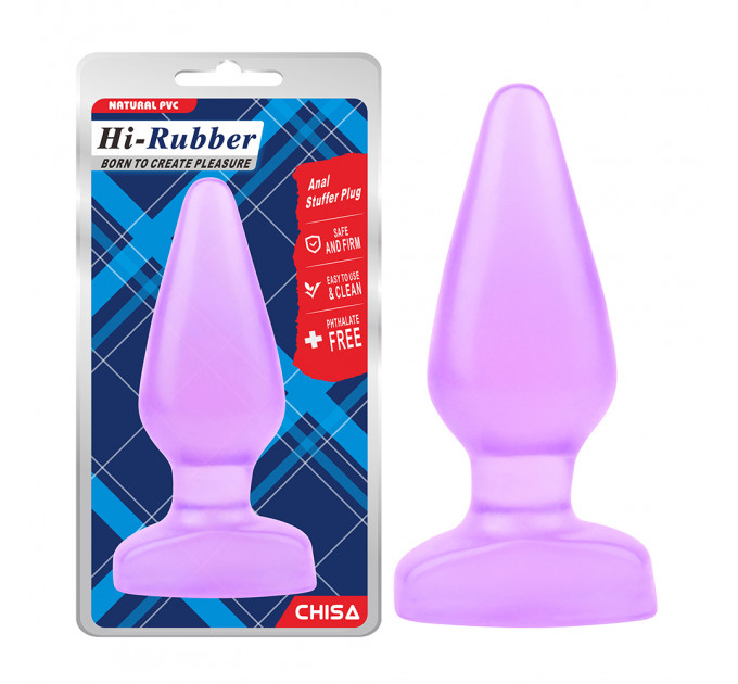 Анальная пробка большая Hi-Rubber Purple Chisa