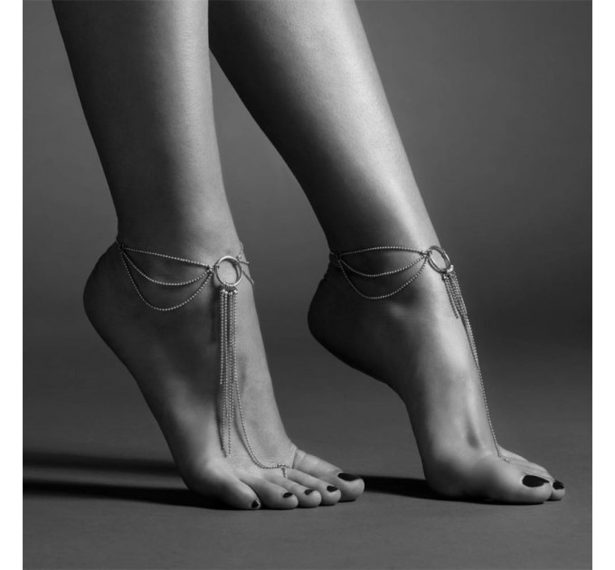 Браслети для ніг Bijoux Indiscrets Magnifique Feet Chain, сріблясті