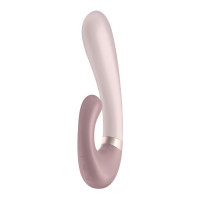 Двойной смарт вибратор с функцией нагрева Satisfyer Heat Wave Connect App Mauve нежно-розовый