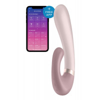 Двойной смарт вибратор с функцией нагрева Satisfyer Heat Wave Connect App Mauve нежно-розовый