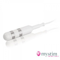 Электростимулятор анально-вагинальный Mystim Don Juan, белый, 14 х 2.5 см