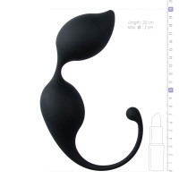Вагинальные шарики Easytoys, силиконовые, черные, 20 х 3 см