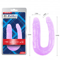 Фалоімітатор подвійний Chisa Hi-Rubber 13 Inch Dildo, фіолетовий