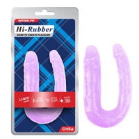 Фаллоимитатор двойной Chisa Hi-Rubber 13 Inch Dildo, фиолетовый
