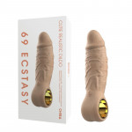 Фаллоимитатор реалистичный Chisa Cutie 69 ECSTASY с держателем в виде кольца, 10 вибро-режимов