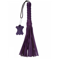 Флогер-міні шкіряний DS Fetish з петлею для захоплення, фіолетовий
