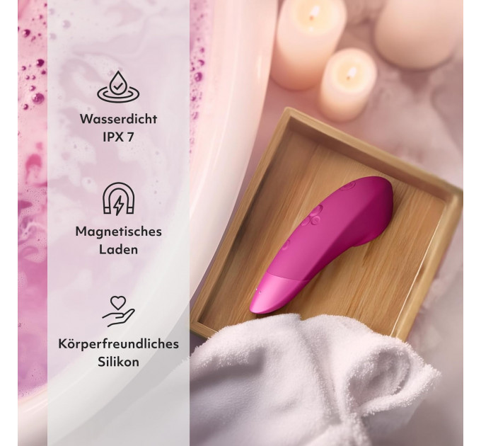 Кліторальний вакуумний стимулятор 2 в 1 Womanizer Enhance з вібрацією, рожевий