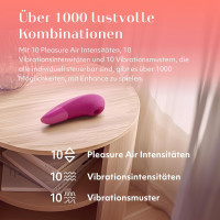 Клиторальный вакуумный стимулятор 2 в 1 Womanizer Enhance с вибрацией, розовый