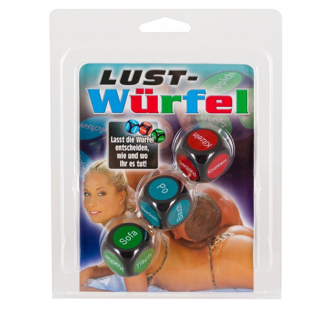 Кубики с надписями для секс игр You2Toys Lust-Würfel разноцветные, 3 шт.