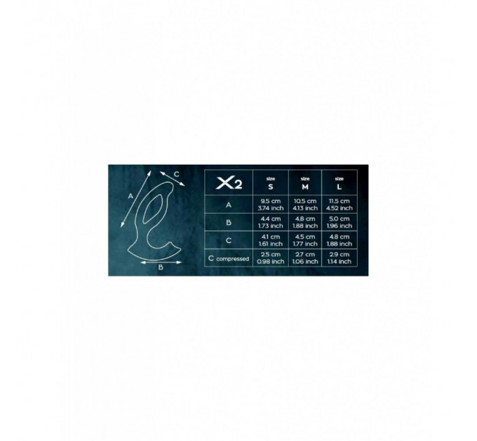 Массажер простаты, размер М, XPANDER X2 черный, 10.5 см х 4.5 см
