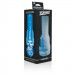 Мастурбатор в колбе с ребристой структурой Fleshlight Turbo Thrust Blue Ice, прозрачно-голубой