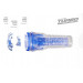 Мастурбатор в колбе с ребристой структурой Fleshlight Turbo Thrust Blue Ice, прозрачно-голубой