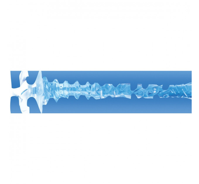 Мастурбатор в колбе с ребристой структурой Fleshlight Turbo Thrust Blue Ice, прозрачно-голубой