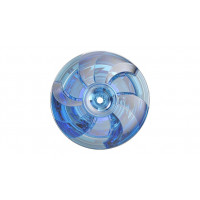 Мастурбатор у колбі з ребристою структурою Fleshlight Turbo Thrust Blue Ice, прозоро-блакитний