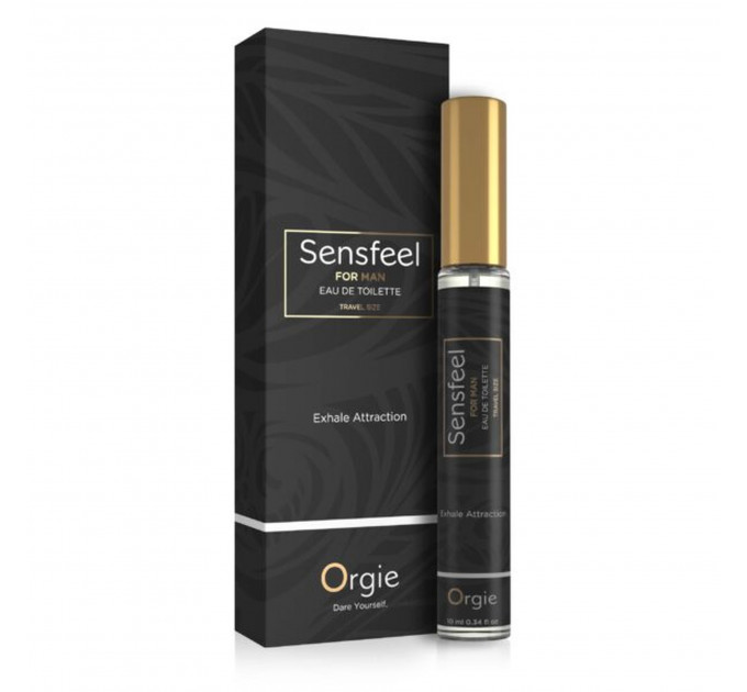 Чоловіча туалетна вода SENSFEEL + афродизіак, 10 мл ефективна феромон-технологія Orgie