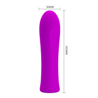 Мини-вибратор PRETTY LOVE Alfreda 12 режимов, розовый, 10.2 х 2.6 см