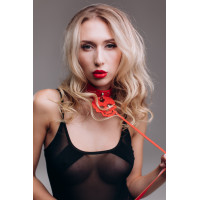 Нашийник з черепом та повідцем "CH-13", ручна робота Нашийник з черепом та повідцем "CH-13", ручна робота