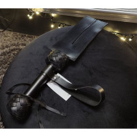 Паддл с раздвоенной ударной частью Candy Hero, кожа, черный