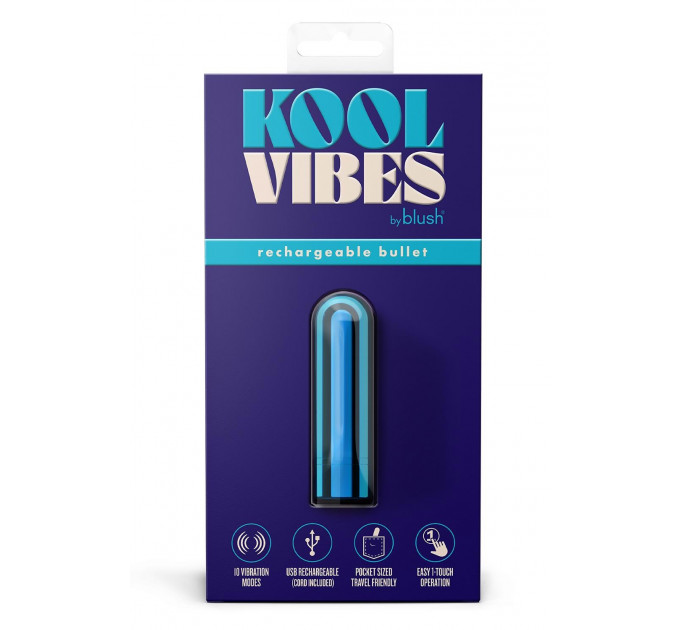 Перезаряджається вібруюча куля Blush Kool Vibes Mini блакитна