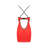Сукня червона з чорною обробкою та трусики стрінги FEMMINA CHEMISE S/M - Passion