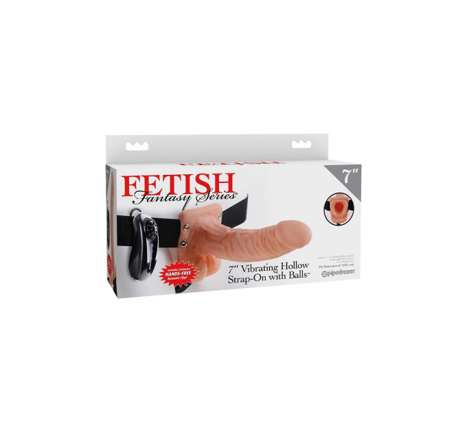 Полый страпон с яичками Pipedream Fetish Fantasy Series вибрирующий