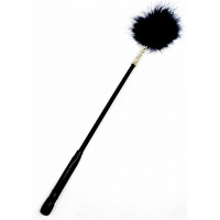 Стек пір'я та стрази, чорний 46см