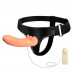 Страпон с вибро Multi-speed Rotation Harness Flesh, 18 см