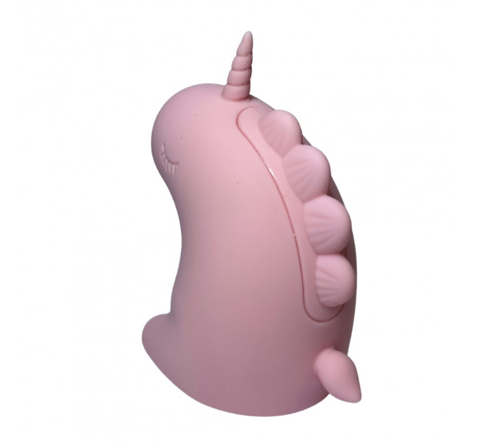 Стимулятор клитора с пульсацией UNIVIBE Единорог, 5 режимов, розовый