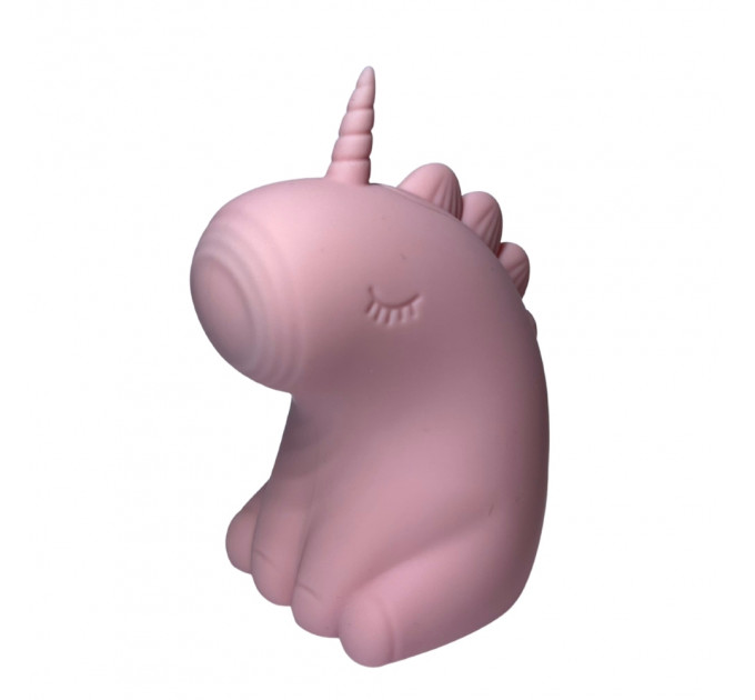 Стимулятор клитора с пульсацией UNIVIBE Единорог, 5 режимов, розовый