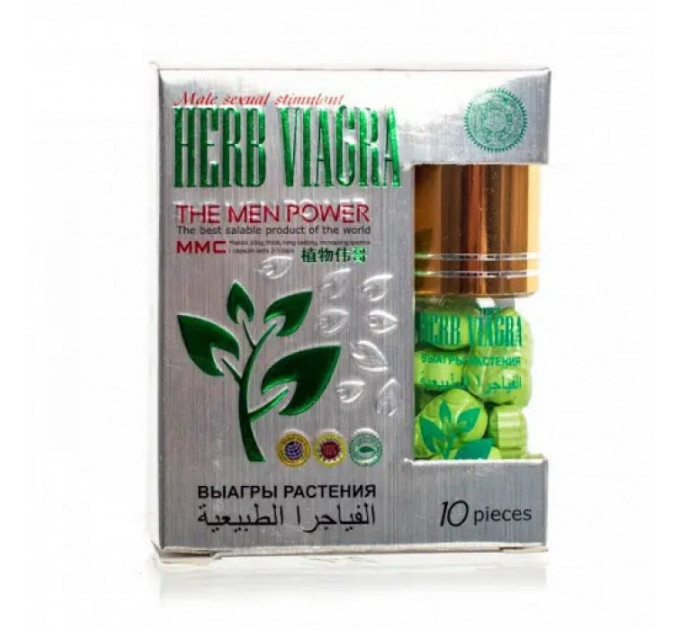 Таблетки для потенції Herb Viagra за 1 упаковку (10табл.)