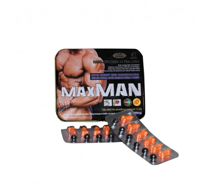 Таблетки для продовження статевого акту Maxman 12 шт