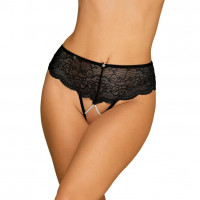 Трусики Obsessive-Pearlove figi czarne XS/S