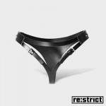 Трусики из кожи RESTRICT Dominus матовые, черные