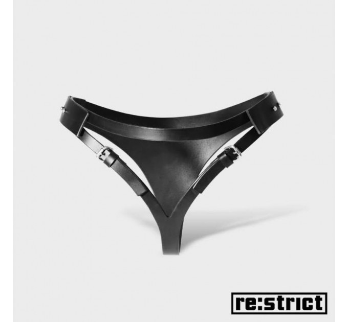 Трусики из кожи RESTRICT Dominus матовые, черные
