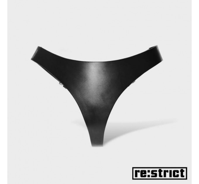 Трусики из кожи RESTRICT Dominus матовые, черные