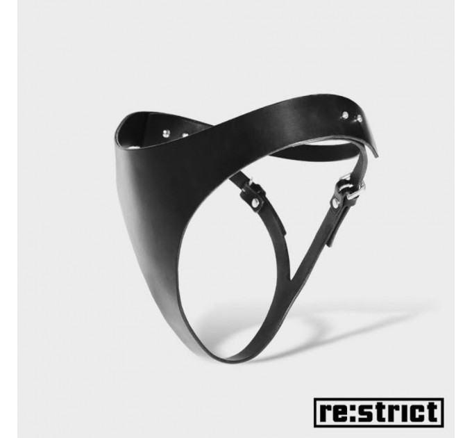 Трусики из кожи RESTRICT Dominus матовые, черные