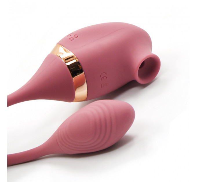 Вакуумний вібратор з відростком для точки G Sweet Em, 7 режимів, темно-рожевий