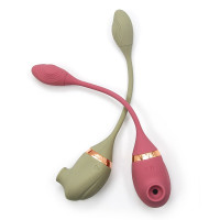 Вакуумний вібратор з відростком для точки G Sweet Em, 7 режимів, темно-рожевий